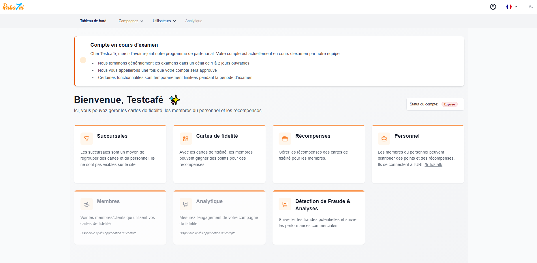 Tableau de bord